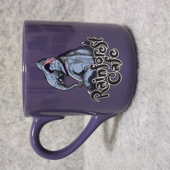 Rainforest Cafe Tuki Makeeta Elephant Vintage 2000 Large Coffee Mug  Purple - Picture 1 of 11